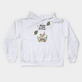 never stop learning Kids Hoodie